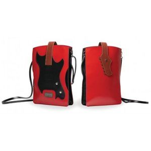 Leather & Suede Electric Guitar Cross-Body Handbag